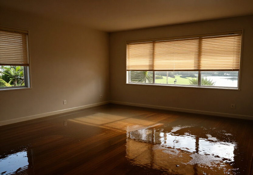 Water-damaged carpet in Narrabeen before drying