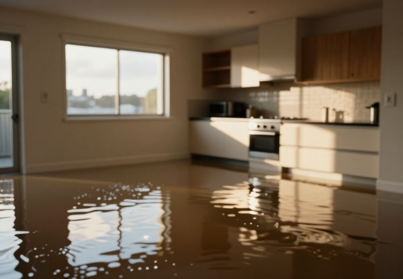 Sewage backup in Narrabeen bathroom before cleanup